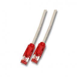 10388000 - Cat6 S/FTP Crossoverkabel 0,5m grau/Stecker rot