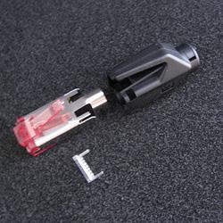 10788622 - 10 Stück Hirose TM21 Stecker, RJ45 Cat6, komplett mit Knickschutztülle schwarz und Einfädelhilfe