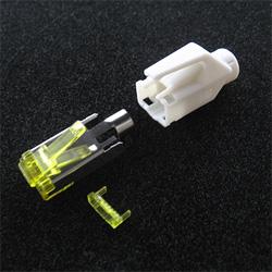 10788782 - 10 Stück Hirose TM31 Stecker, RJ45 Cat6a, komplett mit Knickschutztülle weiß und Einfädelhilfe