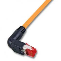 11888220 - Cat6A Patchkabel 500MHz 2m orange, 90° gewinkelt