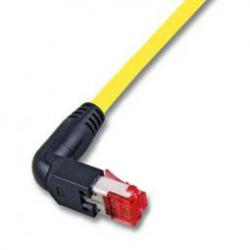 11888515 - Cat6A Patchkabel 500MHz 1,5m gelb, 90° gewinkelt