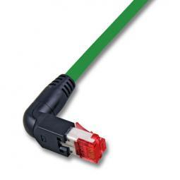 11888610 - Cat6A Patchkabel 500MHz 1m grün, 90° gewinkelt