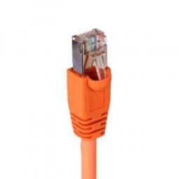 13888710 - Patchkabel Cat6 doppelt geschirmt (S/FTP) 1m orange halogenfrei