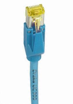 15688410 - Cat6A Patchkabel 500MHz 1m blau, 2xRJ45 Hirose TM31, Draka UC900